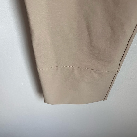 ADAY Portfolio Pants High Waisted Tapered Trousers in Latte Light Tan - Picture 4 of 12